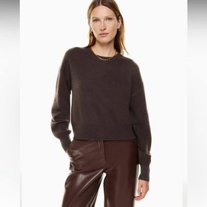 Aritzia Babaton Donatello Luxe Cashmere Sweater, size medium, coffee bean